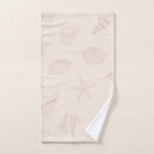 Les trésors côtiers rose coquille (Serviette à main)
