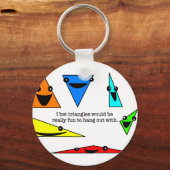 Les Triangles Sont Amusants ! Porte-clés (Recto)