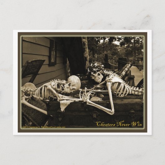 Les tricheurs ne gagnent jamais la carte postale (Devant)