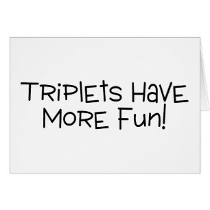 Les triplets ont plus de texte de noir d'amusement