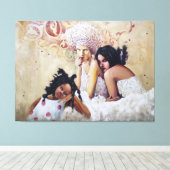 les trois femme canvas afdruk (Insitu (Houten vloer))