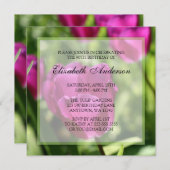 Les tulipes pourpres 90e anniversaire Invitations (Devant / Derrière)