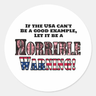 "Les USA sont un avertissement horrible" Sticker r
