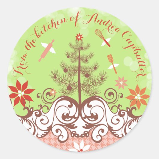 Les ustensiles Angel de la cuisine du étiquette de (Devant)