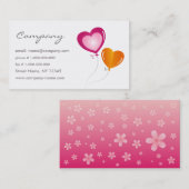 Les vacances montent en ballon le carte de visite (Devant / Derrière)