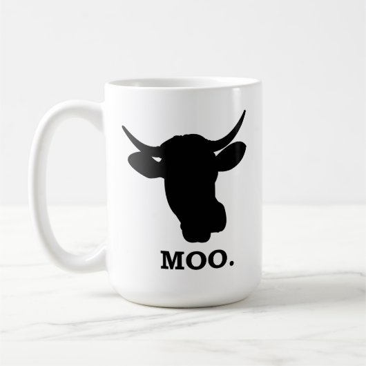 Les vaches vont MOO - la tasse 15oz (Gauche)