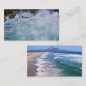Les vagues et les rochers_ Carte de visite (Devant / Derrière)