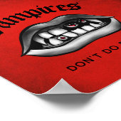 Les vampires ne font pas de plats Drôle Poster des (Coin)