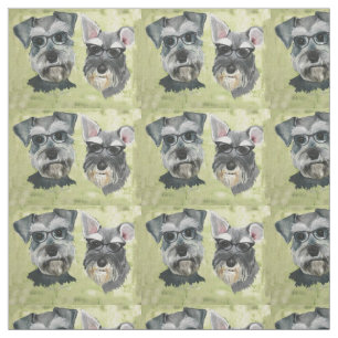 Les verres super de Schnauzer ont peigné le tissu