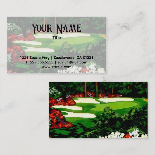 Les Verts, Carte de visite de golf (Devant / Derrière)