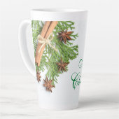 Les verts de Noël et les choses Latte Mug (Angle gauche)