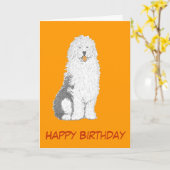 Les vieilles cartes d'anniversaire anglaises de (Fleur jaune)