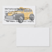 Les vieux Cartes de visite de taxi (Devant / Derrière)