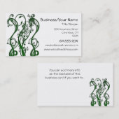 Les vignes feuillues vertes ont conçu le carte de (Devant / Derrière)