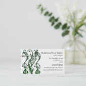 Les vignes feuillues vertes ont conçu le carte de (Debout devant)