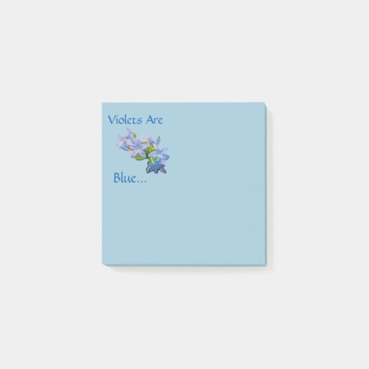 Les Violettes Sont Bleues... Notes post-it (Devant)