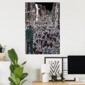Les visages dans la foule Glasgow Ecosse Poster (Bureau à domicile)