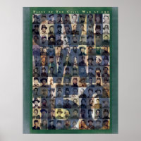 Les visages de la guerre civile 150 Poster d'art