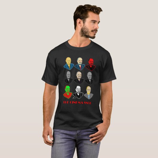 Les visages snobs de cinéma - le T-shirt noir des (Devant entier)