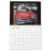 Les voitures classiques du vieux calendrier de (Mar 2026)