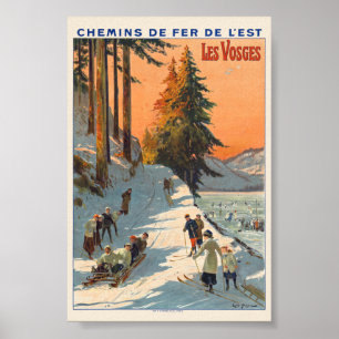 Les Vosges France Affiche Vintage 1912