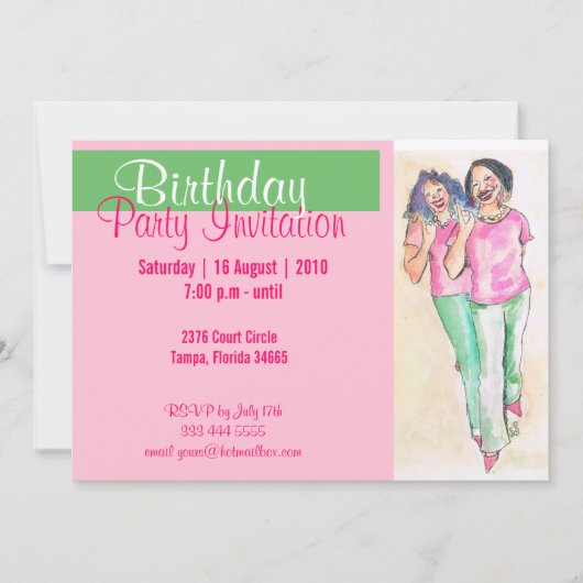 Les vraies jolies filles sororité Invitation (Devant)