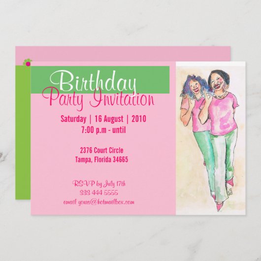 Les vraies jolies filles sororité Invitation (Devant / Derrière)