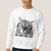 Les vrais hommes aiment les chats, les t-shirts po (Devant)