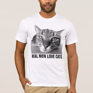 Les vrais hommes aiment les chats, les t-shirts po