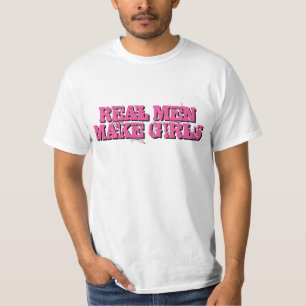 Les vrais hommes font à des filles le T-shirt pou