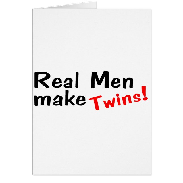 Les vrais hommes font des jumeaux (Devant)