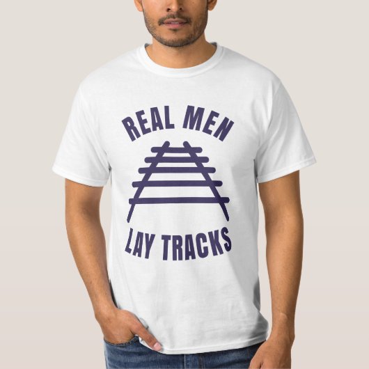 Les vrais hommes tiennent des rails T-shirt (Devant)