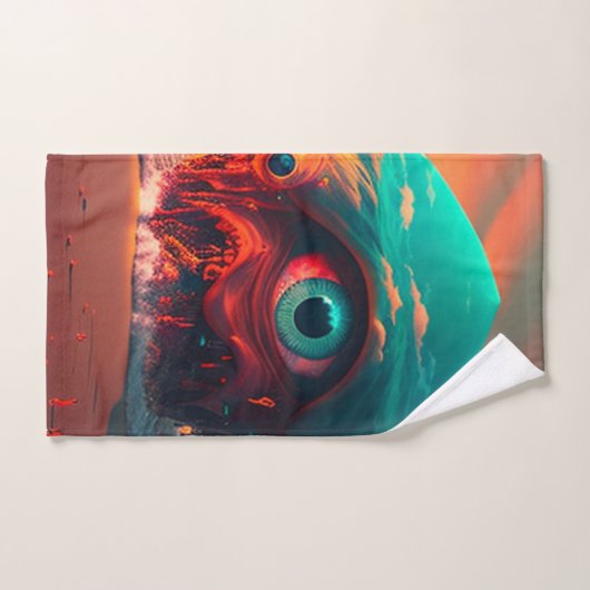 Les yeux sanglants (Serviette à main)