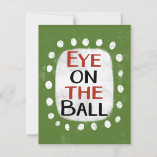 Les Yeux Sur La Carte De Voeux Ball