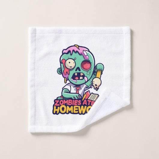 Les zombies ont mangé mes devoirs (Gant de toilette)