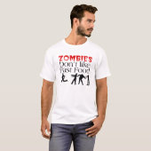 Les zombis n'aiment pas le T-shirt d'aliments de (Devant entier)