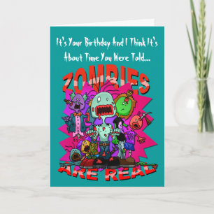 Les zombis sont vraie carte de voeux