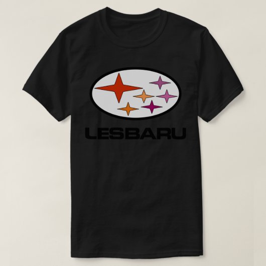 Lesbaru - Lesbian Car Logo Sticker T-shirt (Design voorkant)