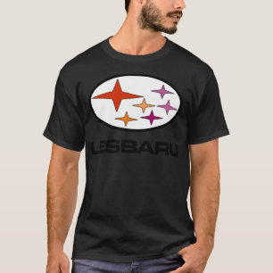 Lesbaru - Lesbian Car Logo Sticker T-shirt