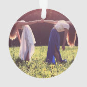 Lesbian African American & cat first Kerstmis Ornament (achterkant)