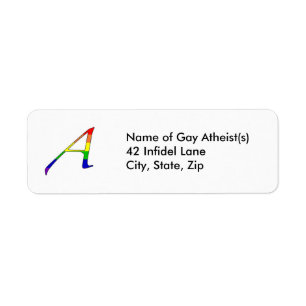 Lesbian and Gay Pride "Scarlet" Letter A Labels