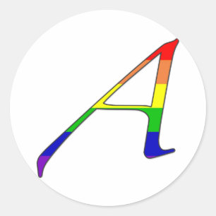 Lesbian and Gay Pride "Scarlet" Letter A Ronde Sticker