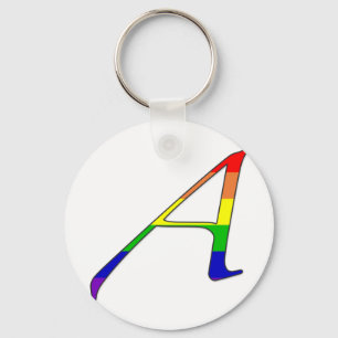 Lesbian and Gay Pride "Scarlet" Letter A Sleutelhanger