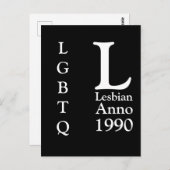 Lesbian Anno ???? | Lesbian Pride   Briefkaart (Voorkant / Achterkant)