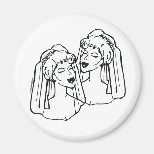 Lesbian Brides Gay Wedding Favors Magneet