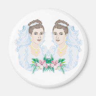 Lesbian Brides Wedding Magneet