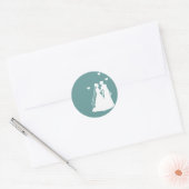 Lesbian Brides Wedding Ronde Sticker (Envelop)