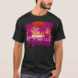 Lesbian Colored Hawaiian Aloha Design T-shirt clas
