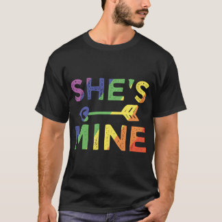 Lesbian Couple Gifts Ze is Mine Matching LGBT Prid T-shirt