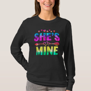 Lesbian Couple Shes Mine Matching Lgbt Pride Month T-shirt